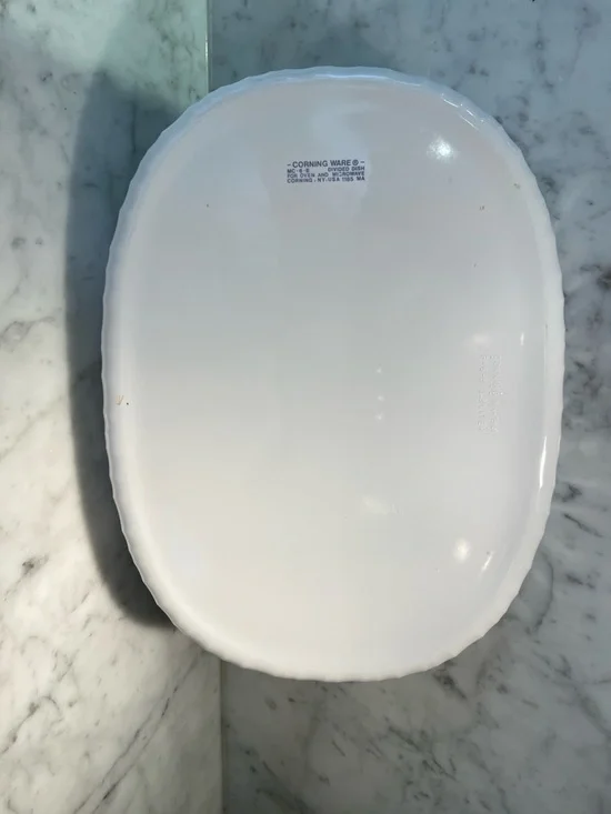 Corning French White Divided Ceramic Serving Dish - Picture 2 of 7